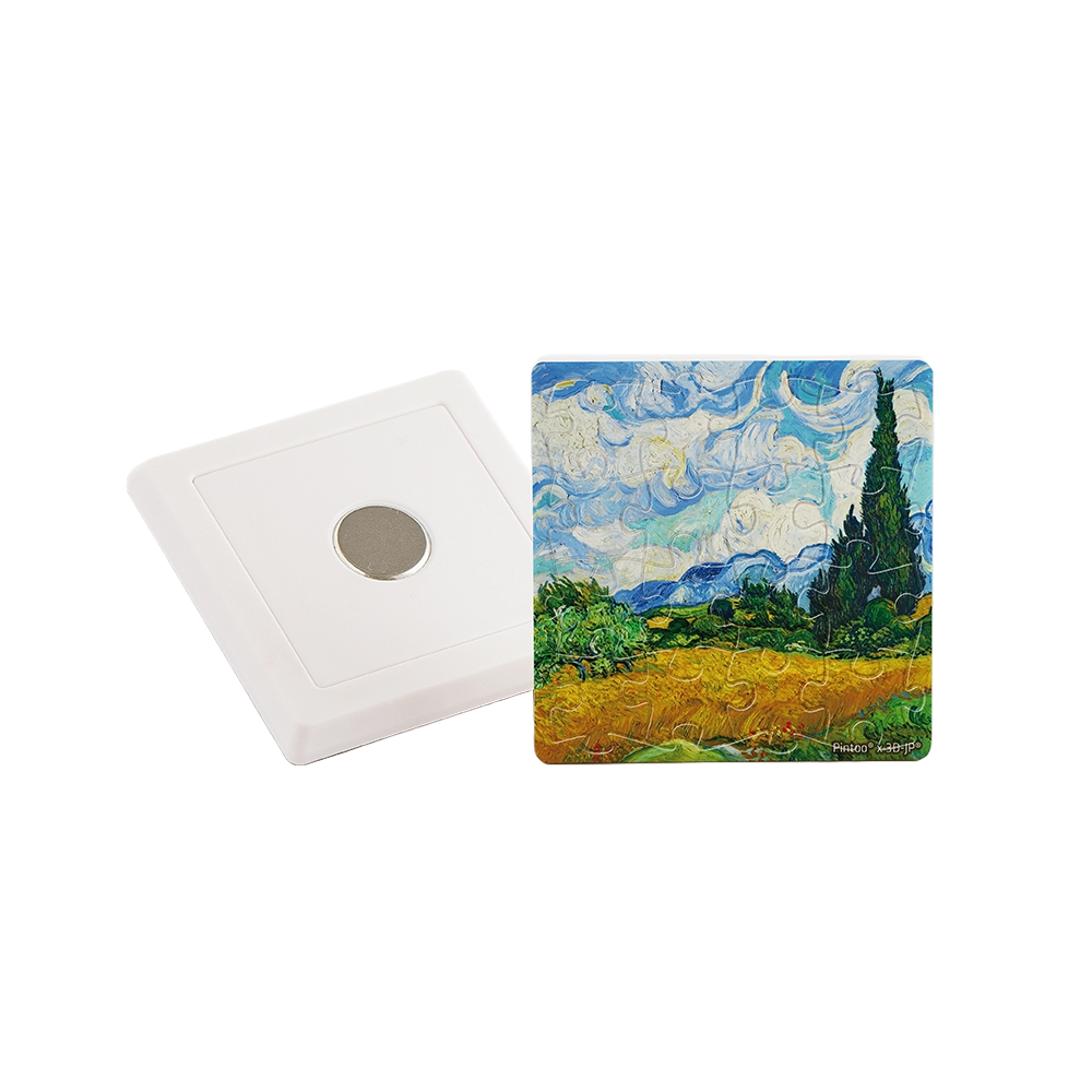 Pintoo Puzzle Magnet - Vincent van Gogh - Wheat Field with Cypresses (16 puzzle pcs) | JK