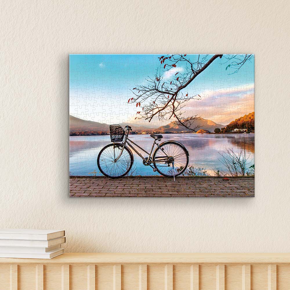 Away from the City - Bicycle by the Serene Lake