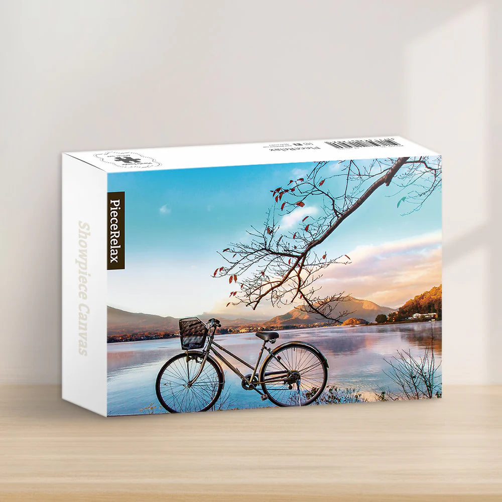 Away from the City - Bicycle by the Serene Lake