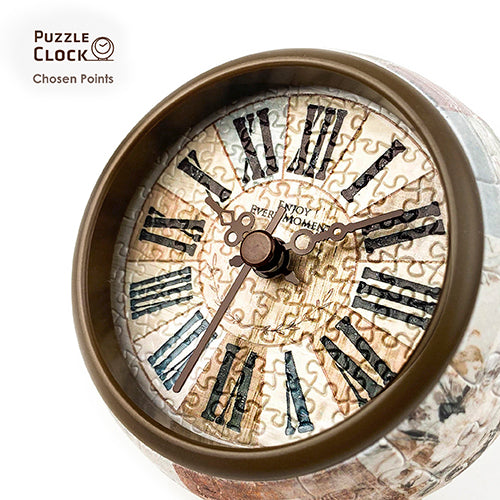 Puzzle Table Clock - Classic Brown (145 pcs)