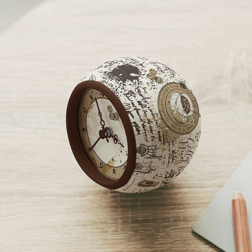 Puzzle Table Clock - Manuscript Coffee (145 pcs)