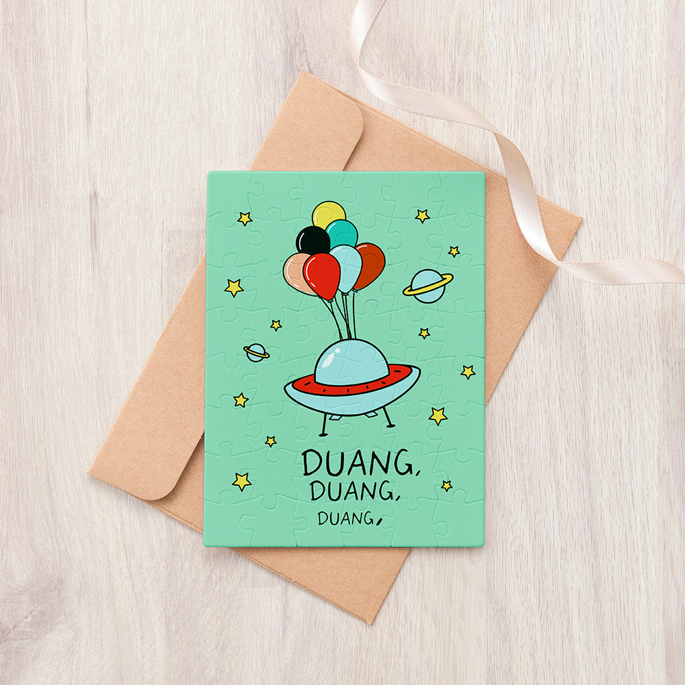 Puzzle Letter Card - Surprise Party