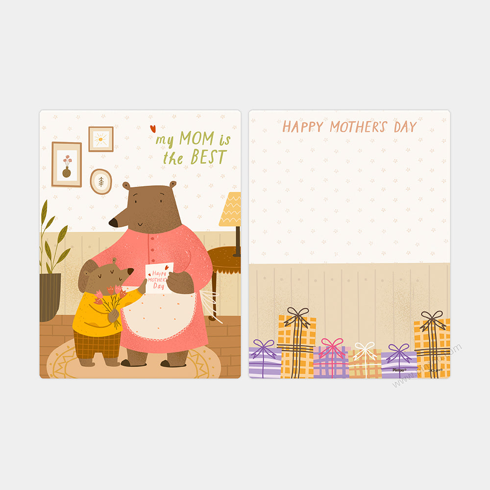 Puzzle Letter Card - Bear Family