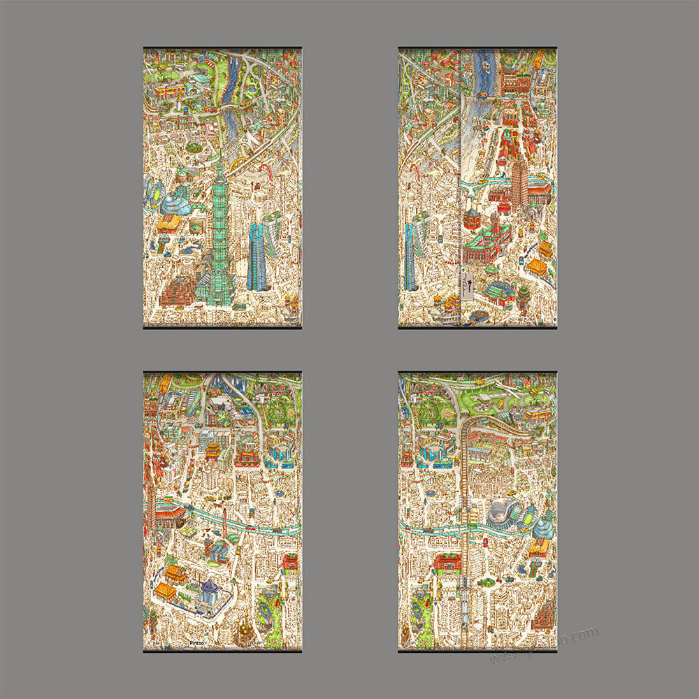 Tom Parker - Taipei MAP (JB1016) | 160 pcs