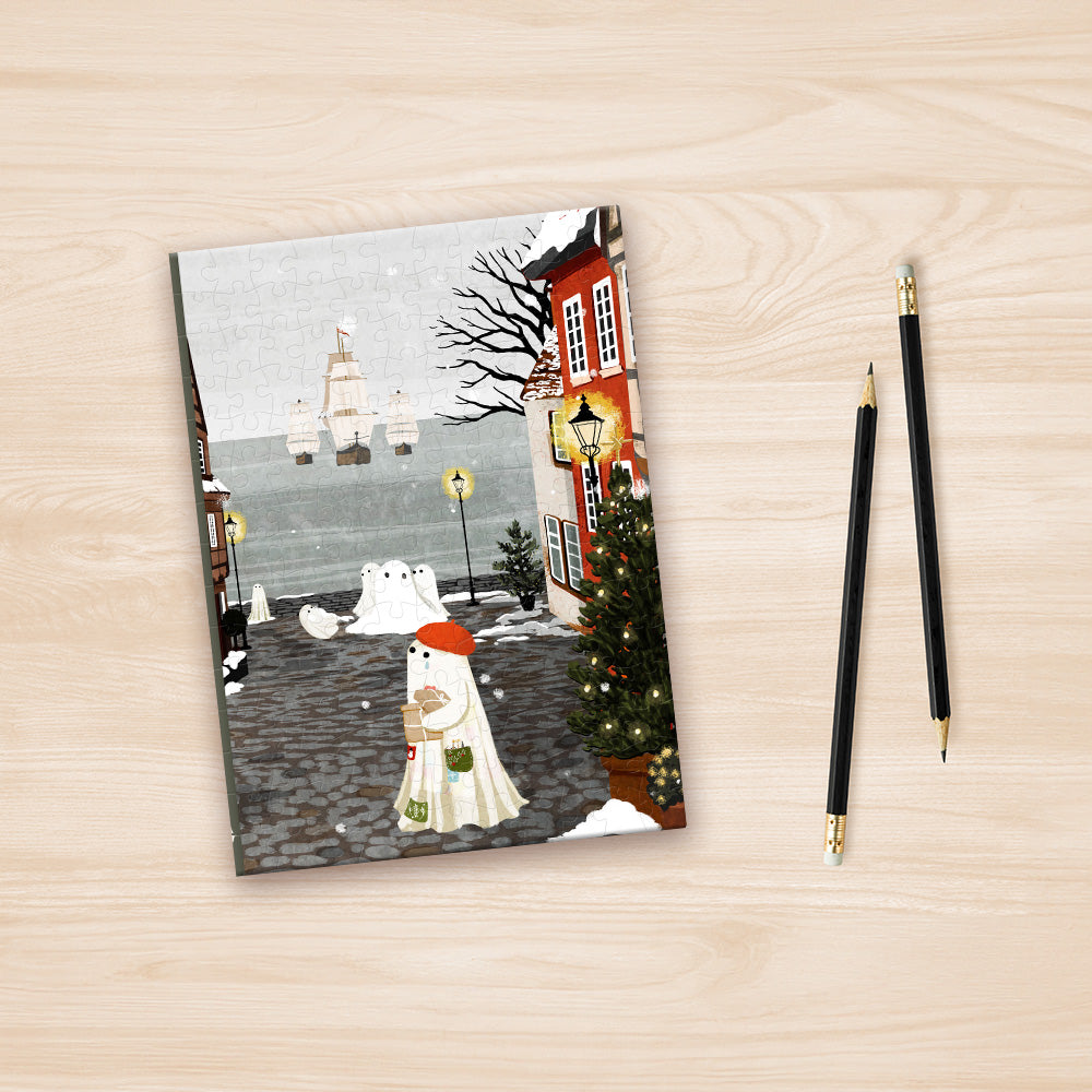 PieceRelax Puzzle Journal 329 pcs | Katherine Blower - Harbor's First Snow (YA1074)