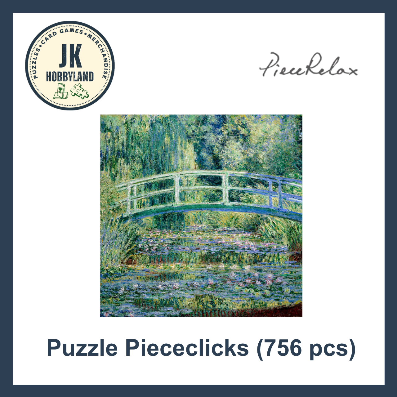 PieceRelax PieceClicks Puzzle 756 pcs | Monet - Bridge over a Pool of Water Lilies (U1115)