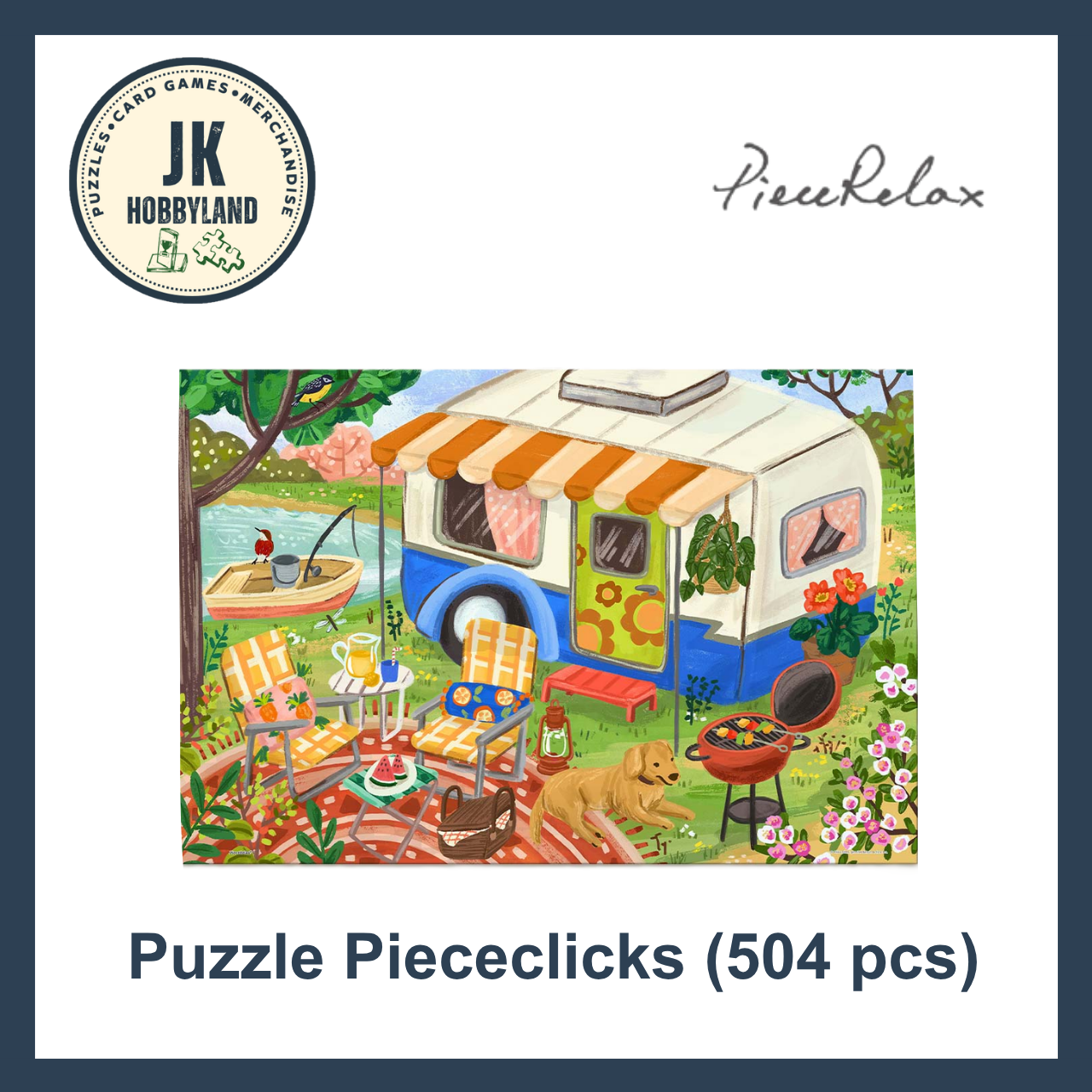 PieceRelax PieceClicks Puzzle 504 pcs | Olivia Gibbs - Campervan Camping Day (U1097)