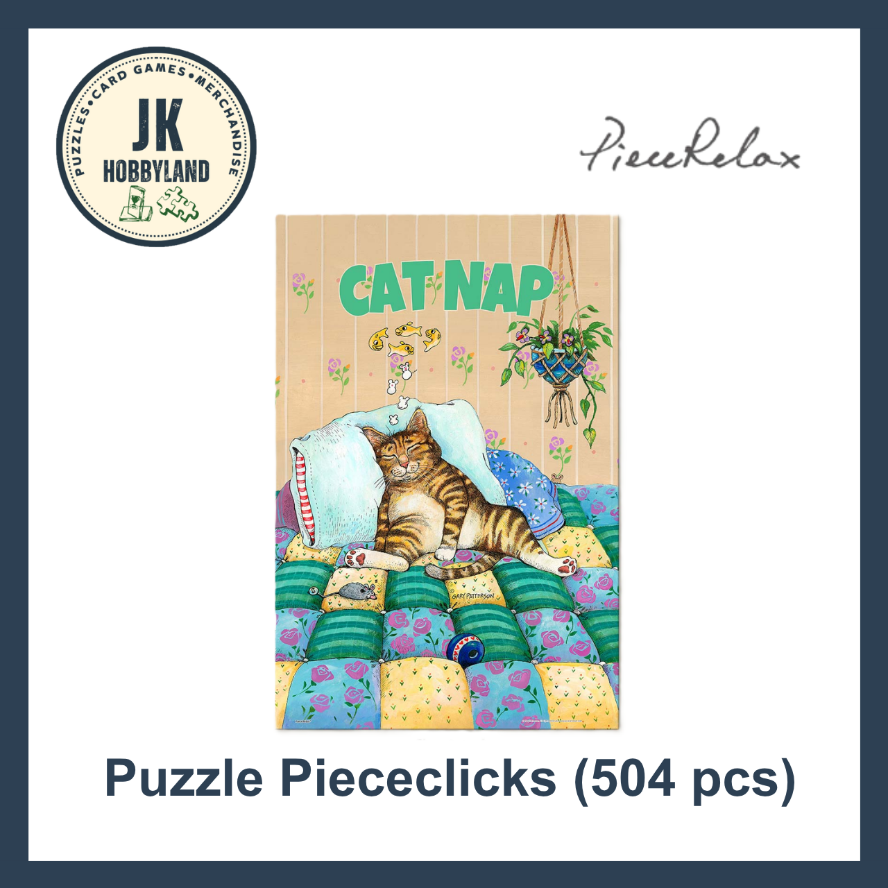 PieceRelax PieceClicks Puzzle 504 pcs | Gary Patterson - Cat Nap (U1061)