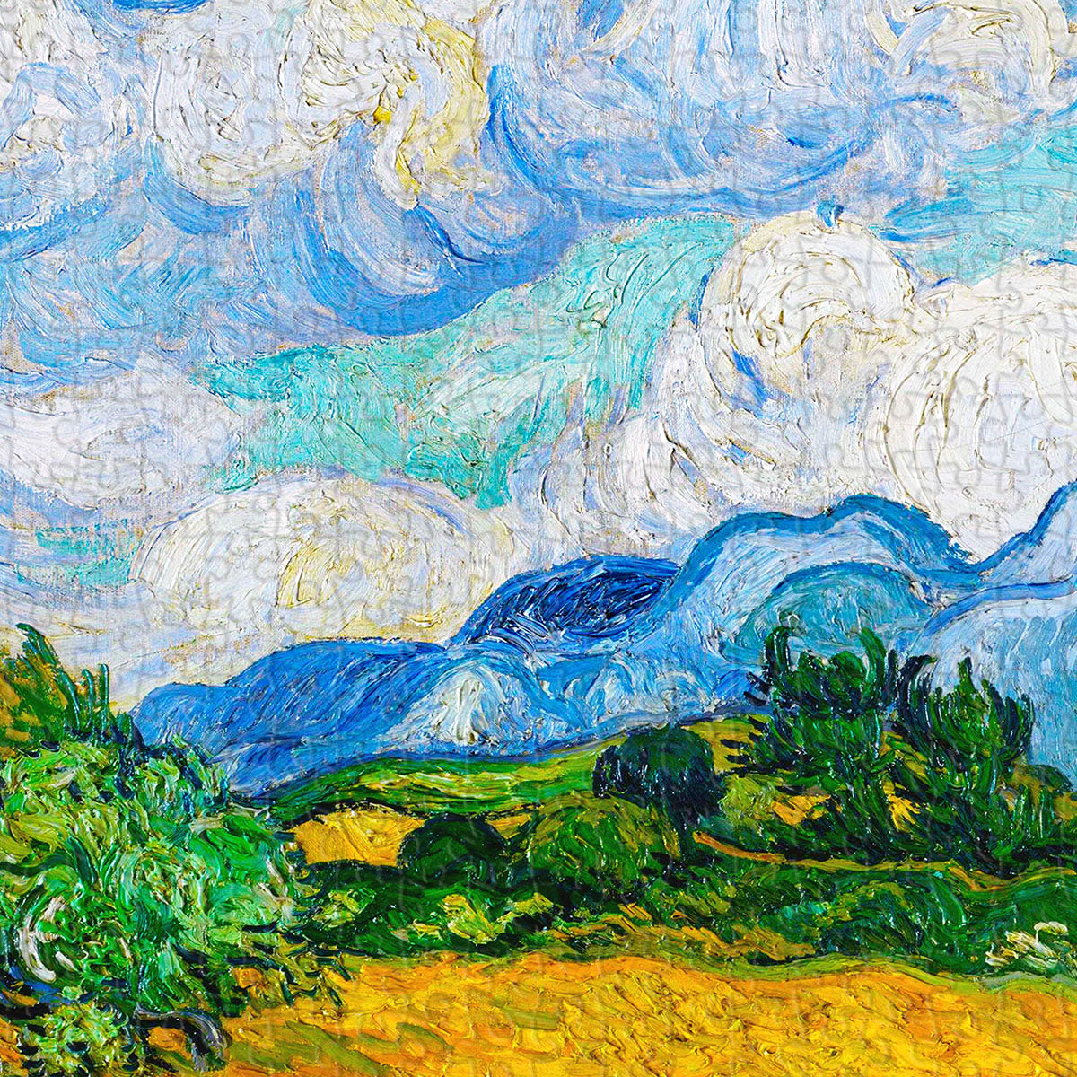 PieceRelax PieceClicks Puzzle 1008 pcs | Vincent Van Gogh - Wheat Field with Cypresses (U1110)