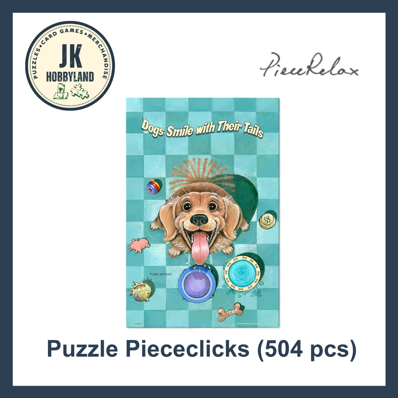 PieceRelax PieceClicks Puzzle 504 pcs | Gary Patterson - Dogs Smile with Their Tails (U1058)