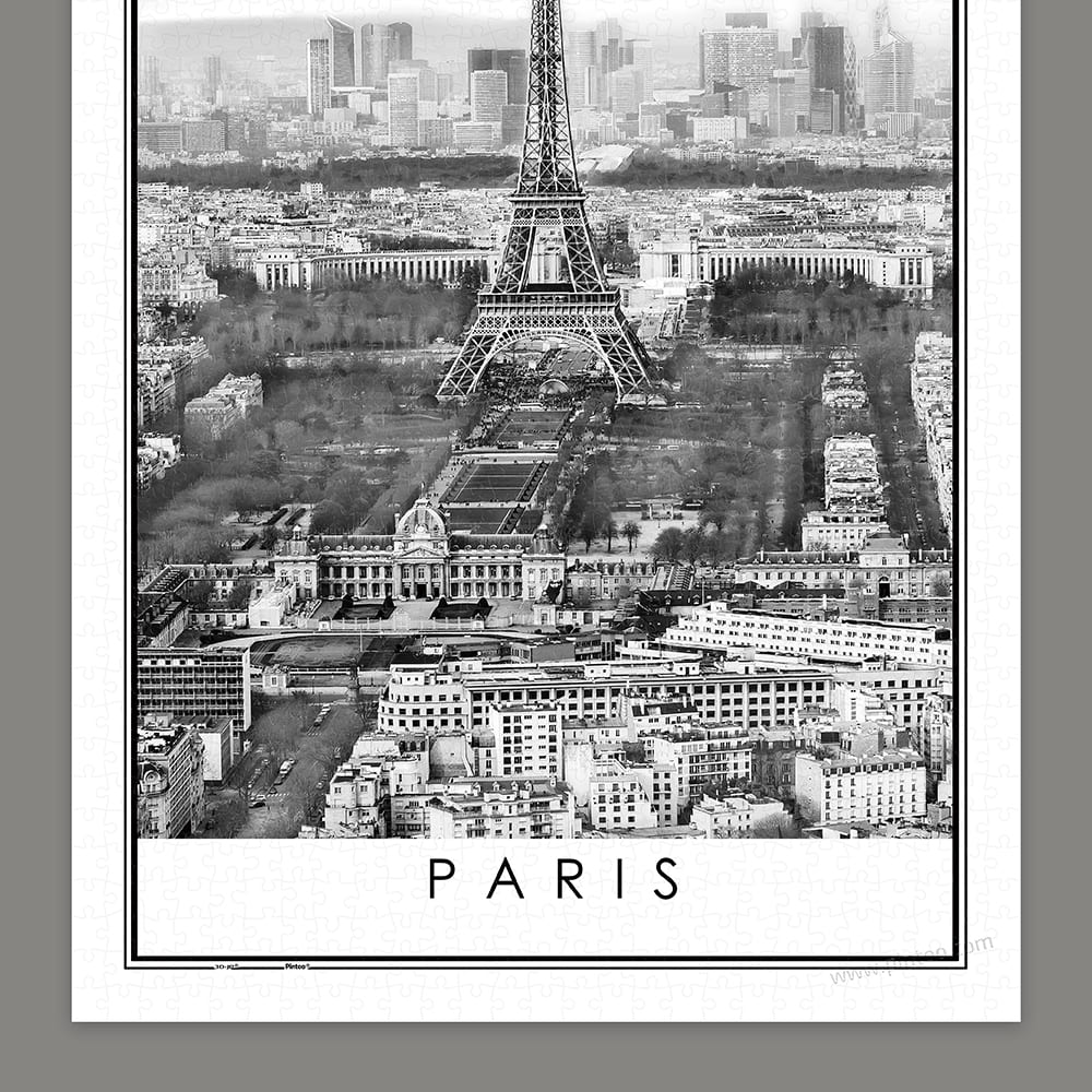 Pintoo Showpiece Puzzle 1000 pcs | Black and White - Paris (H2614)