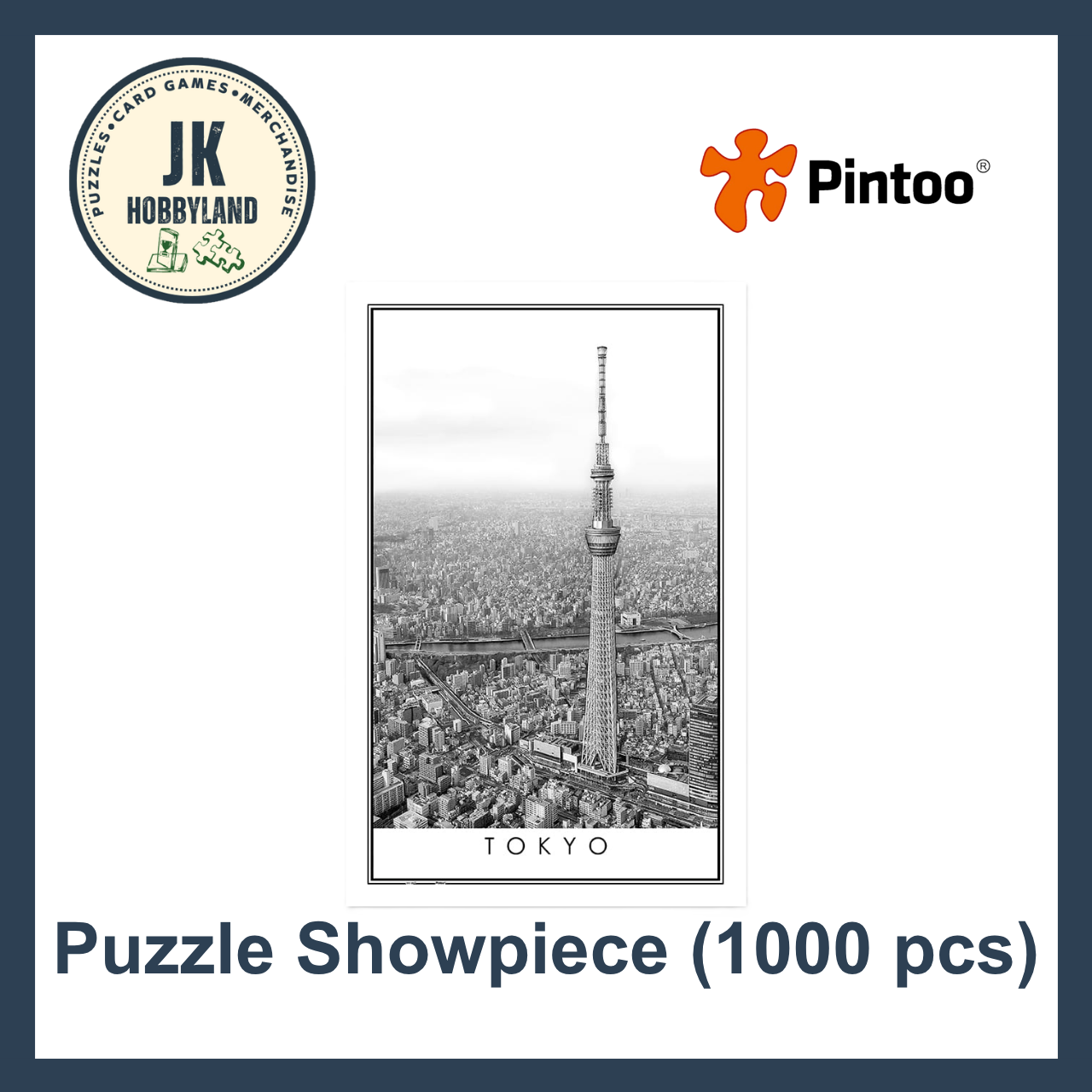 Pintoo Showpiece Puzzle 1000 pcs | Black and White - Tokyo (H2613)
