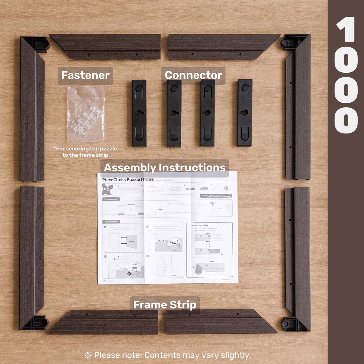 PieceRelax PieceClicks Frame - Dark Maple (1008 pcs) (W1262)