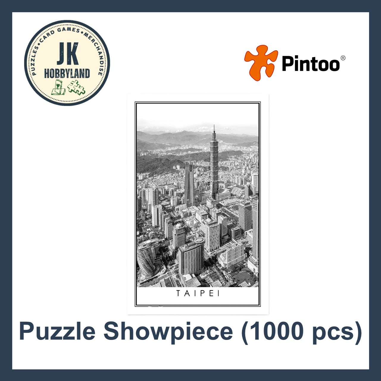 Pintoo Showpiece Puzzle 1000 pcs | Black and White - Taipei (H2612)