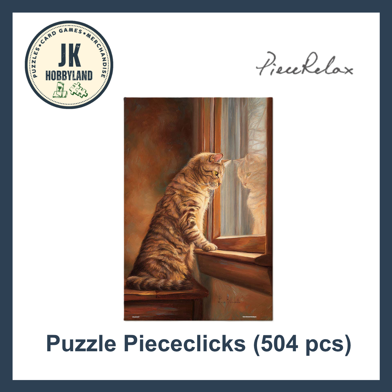 PieceRelax PieceClicks Puzzle 504 pcs | Lucie Bilodeau - Peering Out the Window (U1054)