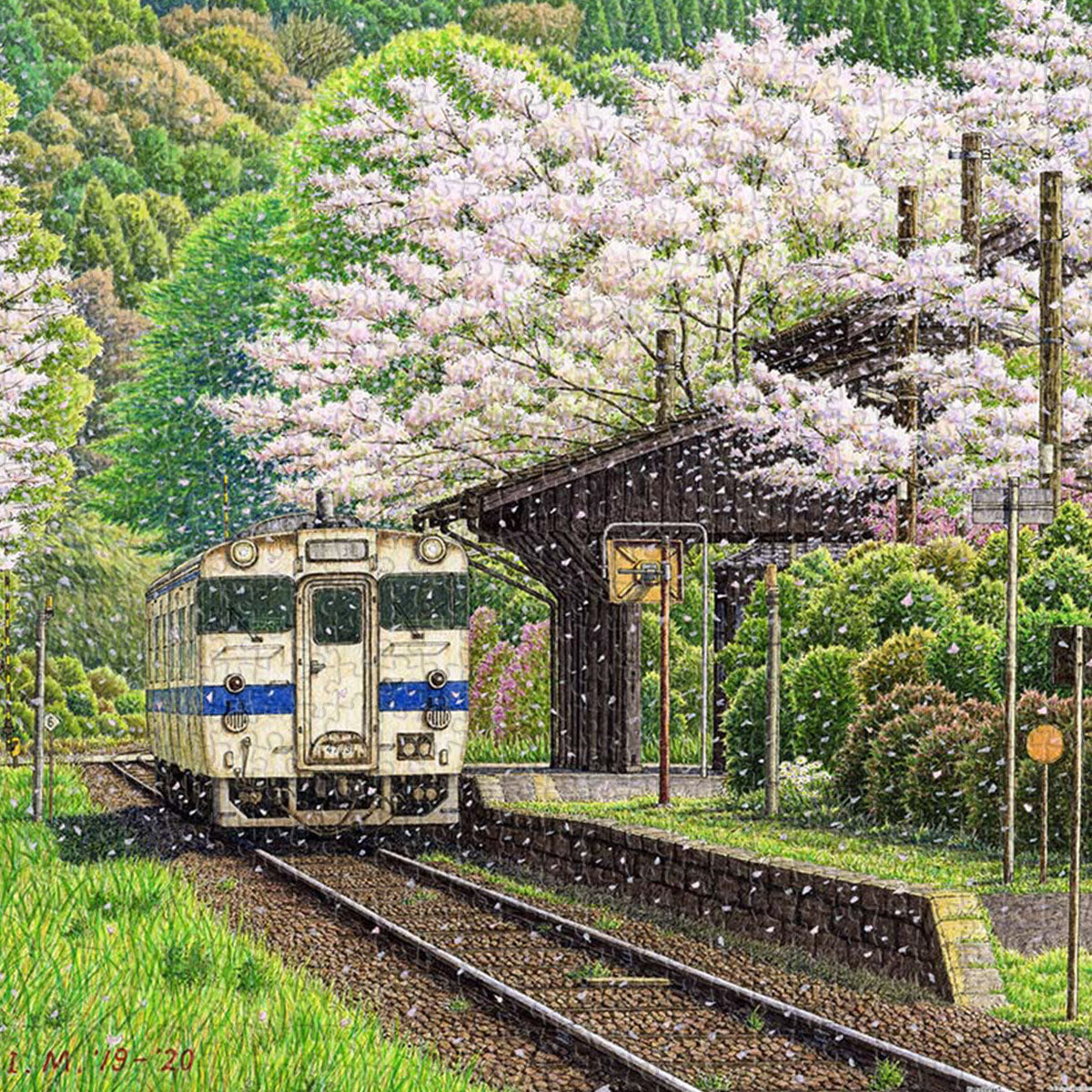 PieceRelax PieceClicks Puzzle 1008 pcs | Tadashi Matsumoto - Falling Cherry Blossoms (U1144)