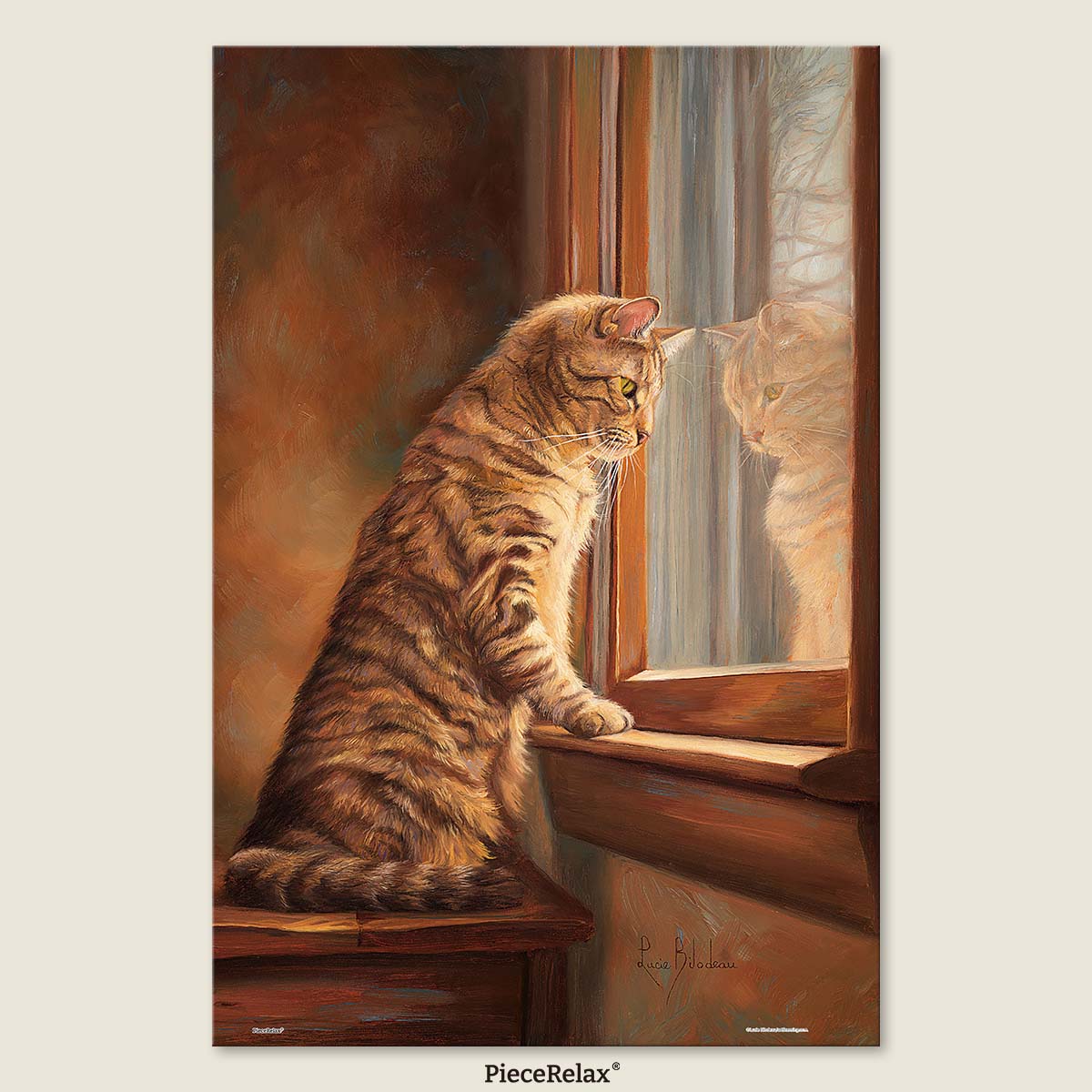 PieceRelax PieceClicks Puzzle 504 pcs | Lucie Bilodeau - Peering Out the Window (U1054)