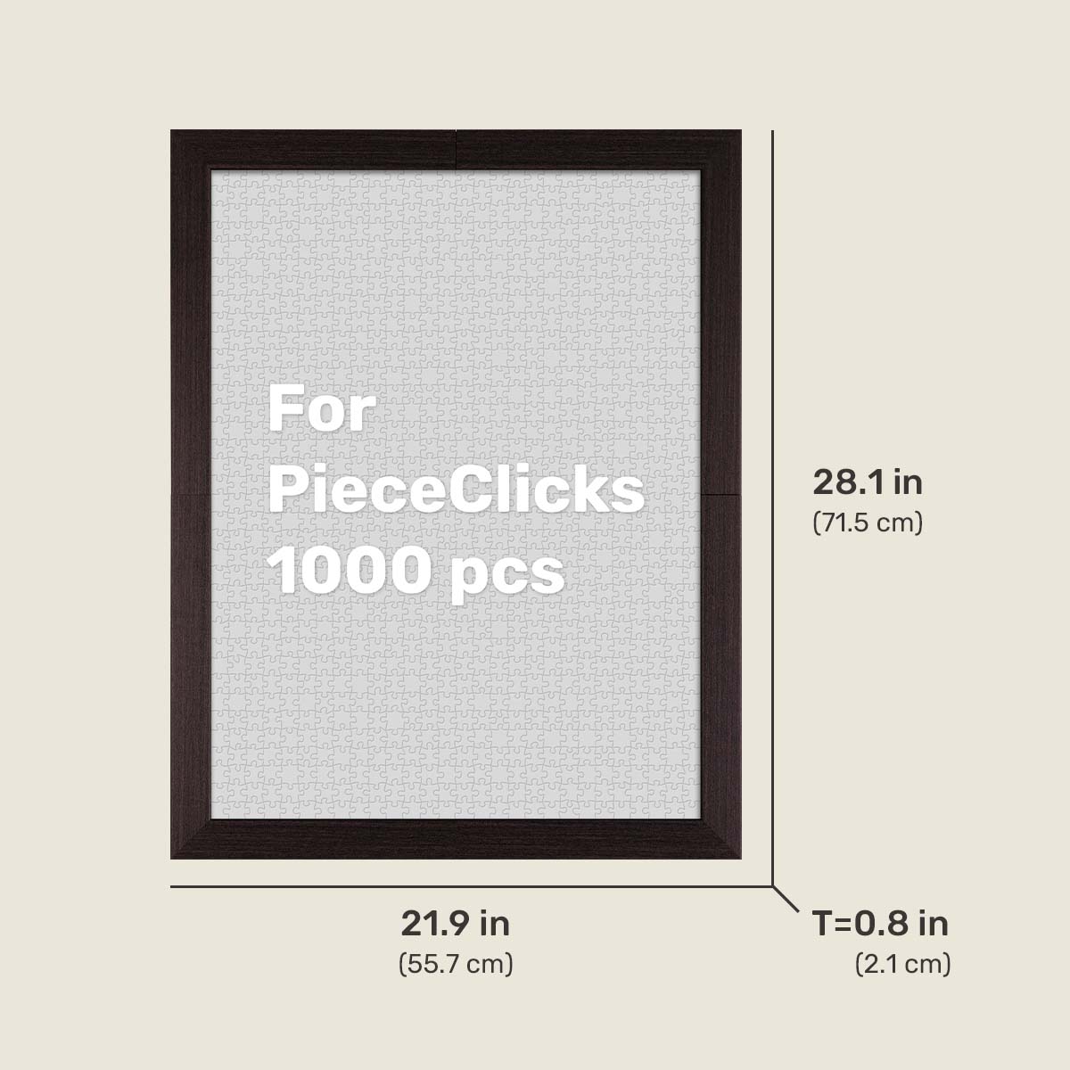 PieceRelax PieceClicks Frame - Charcoal Brown (1008 pcs) (W1263)