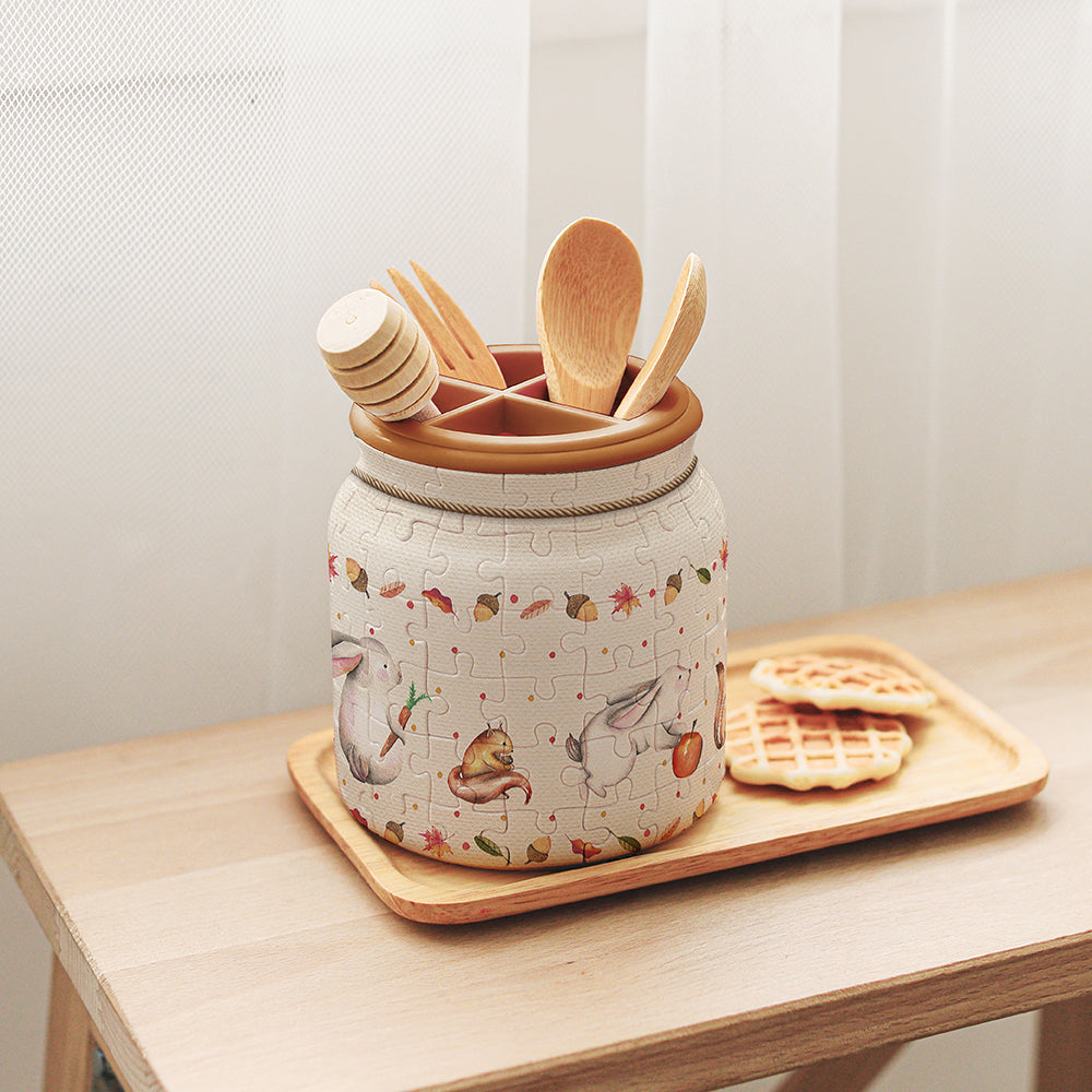 Puzzle Medium Jar - Rabbit and Squirrel (96 pcs)