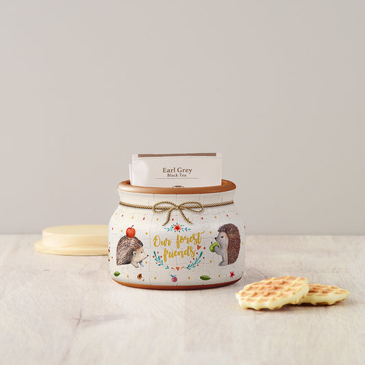 Puzzle Small Jar - Hedgehog and Apple (64 pcs)