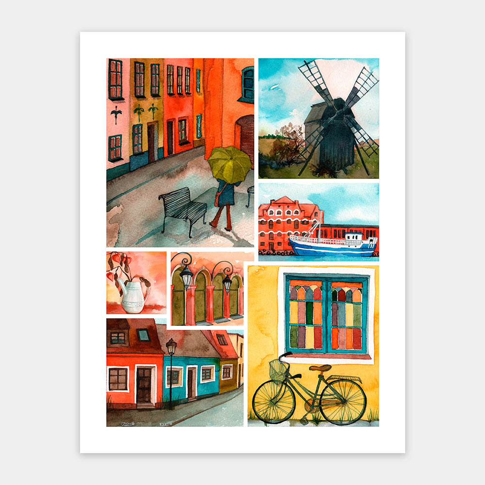 Beautiful Collage of Tranquil Streets (300 pcs)