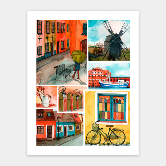 Beautiful Collage of Tranquil Streets (300 pcs)