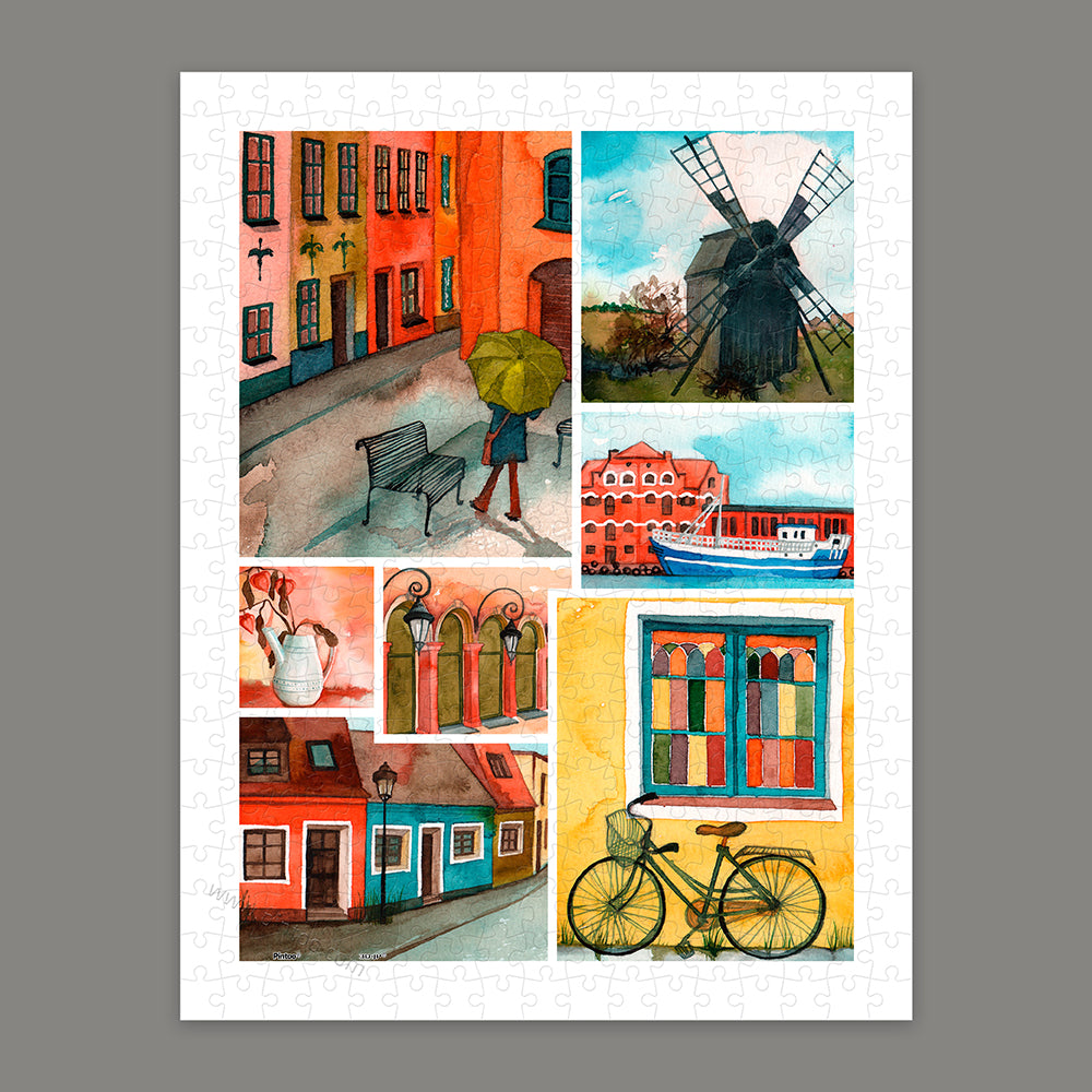 Beautiful Collage of Tranquil Streets (300 pcs)