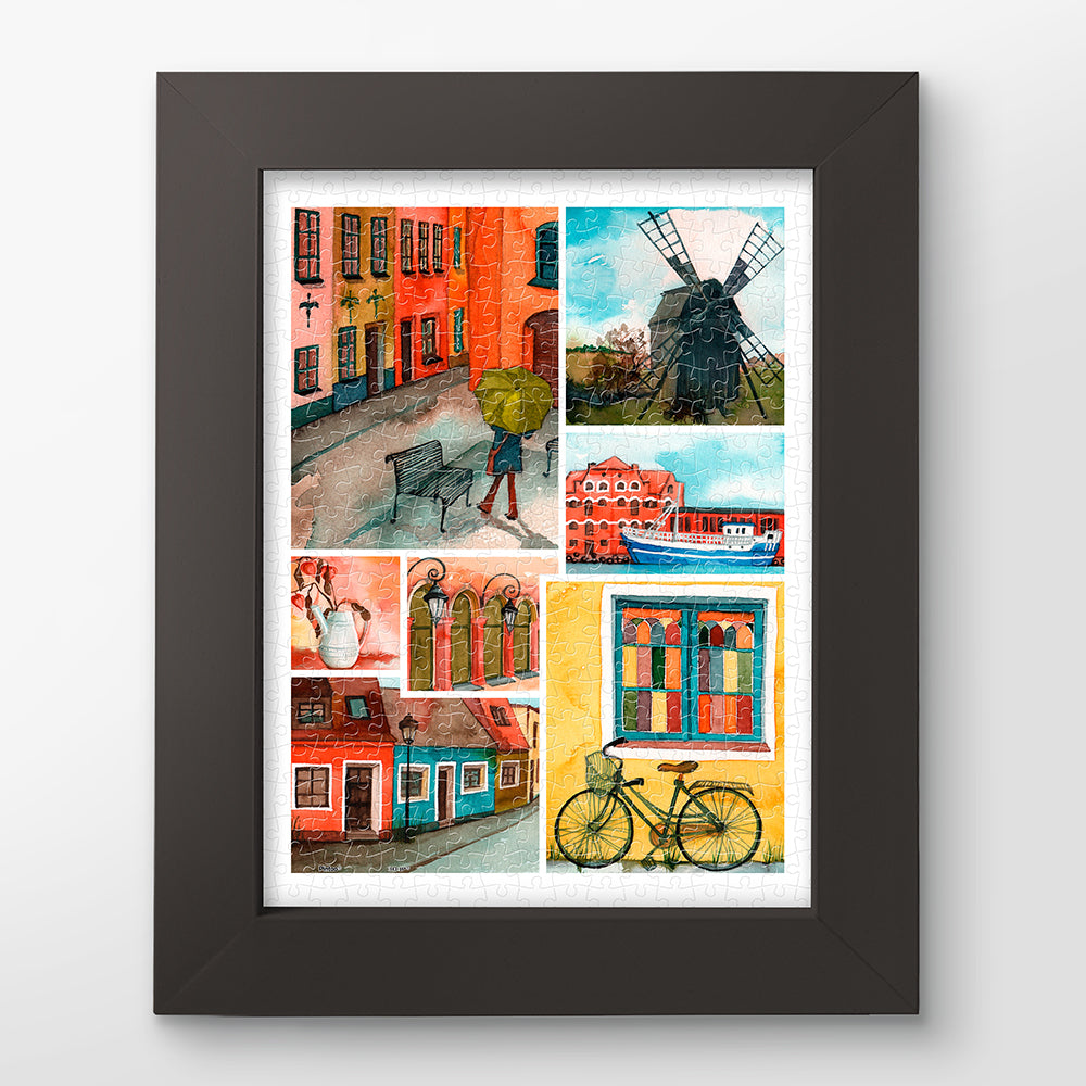 Beautiful Collage of Tranquil Streets (300 pcs)