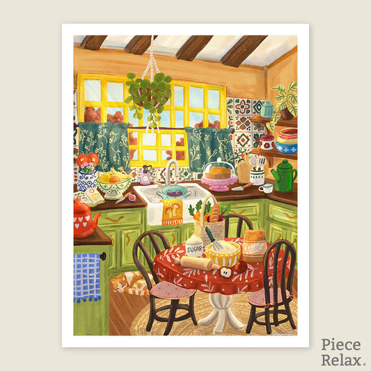 Olivia Gibbs - Green Kitchen Sunlight