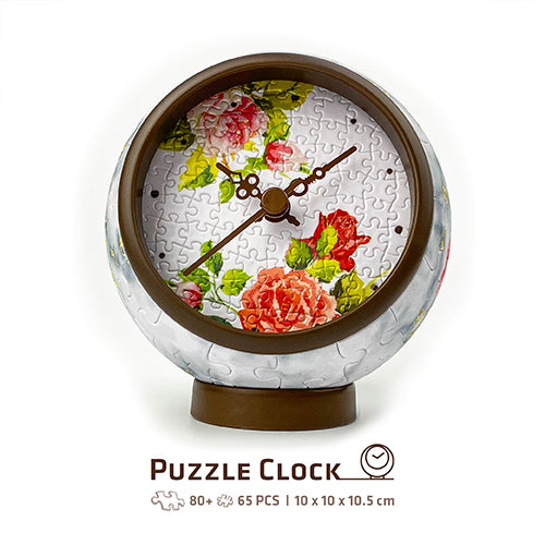 Puzzle Table Clock - Fragrant Flowers and Singing Birds (145 pcs)