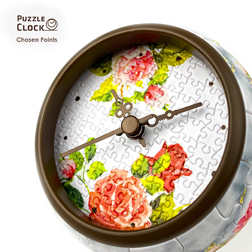 Puzzle Table Clock - Fragrant Flowers and Singing Birds (145 pcs)