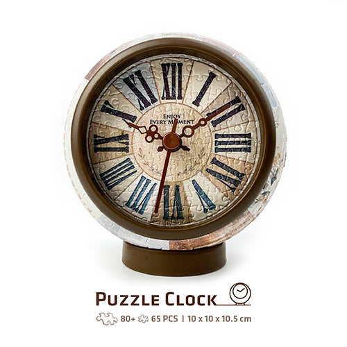 Puzzle Table Clock - Classic Brown (145 pcs)