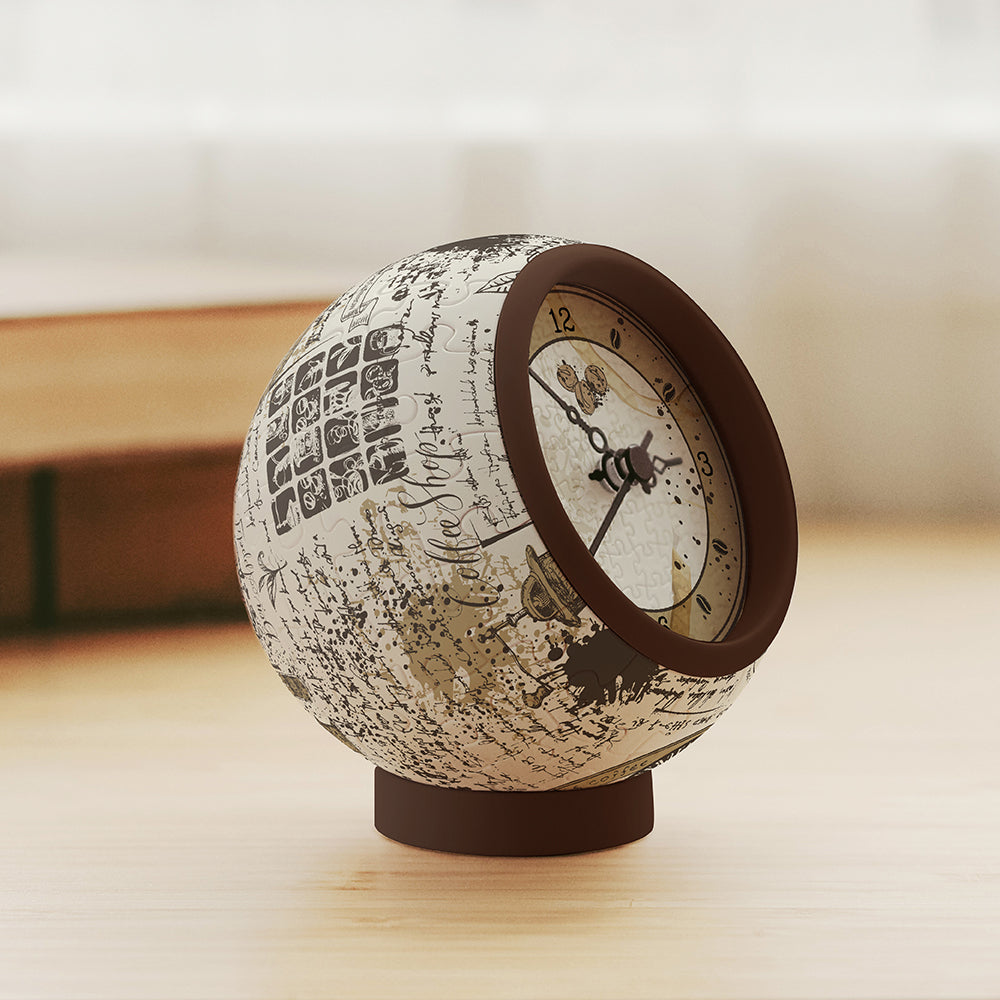 Puzzle Table Clock - Manuscript Coffee (145 pcs)