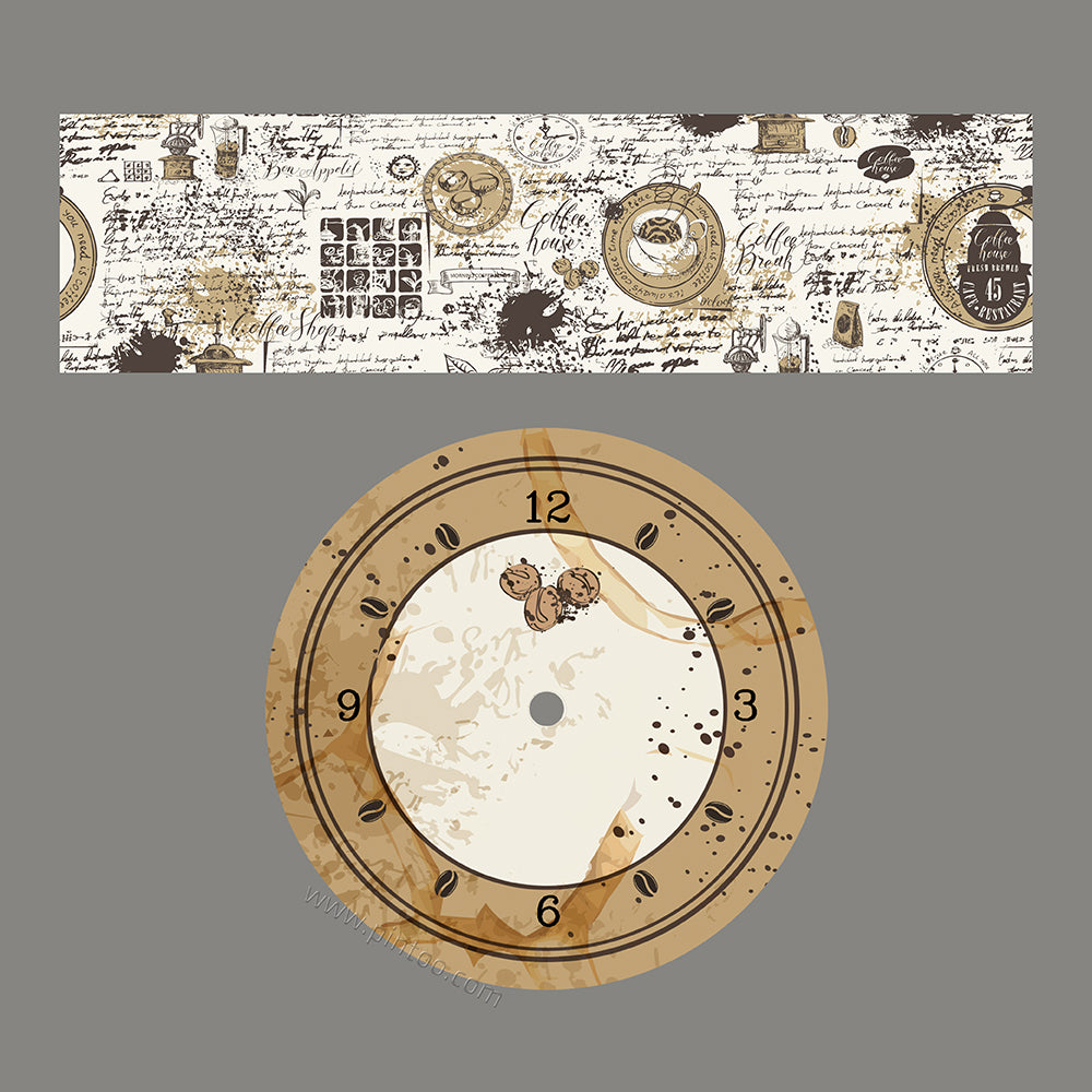 Puzzle Table Clock - Manuscript Coffee (145 pcs)