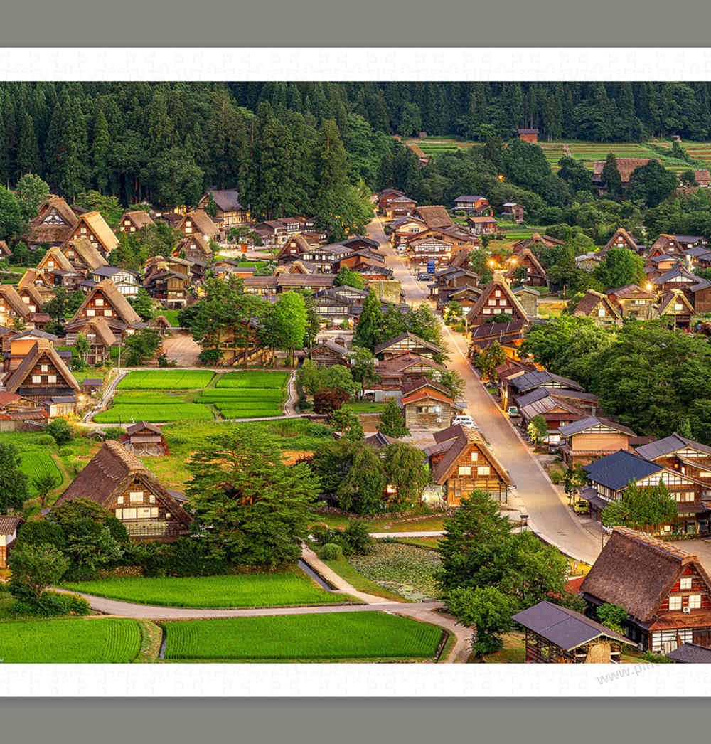 Pintoo Showpiece Puzzle 1000 pcs | Verdant Shirakawa-go, Japan (H4233)