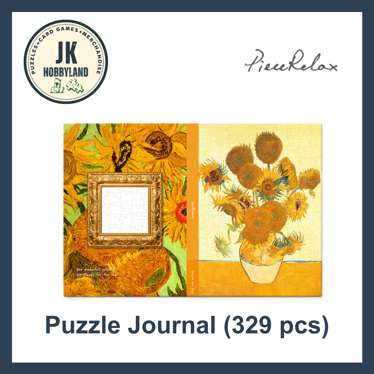 PieceRelax Puzzle Journal 329 pcs | Van Gogh - Sunflowers (YA1064)