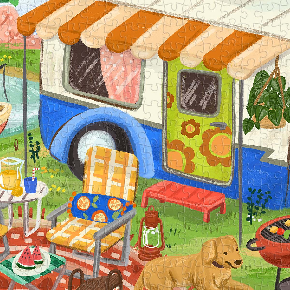 PieceRelax PieceClicks Puzzle 504 pcs | Olivia Gibbs - Campervan Camping Day (U1097)