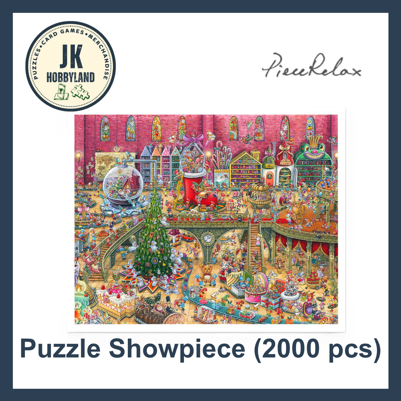 PieceRelax Showpiece Puzzle 2000 pcs | Shinji Yamamoto - Christmas Factory (H3647)