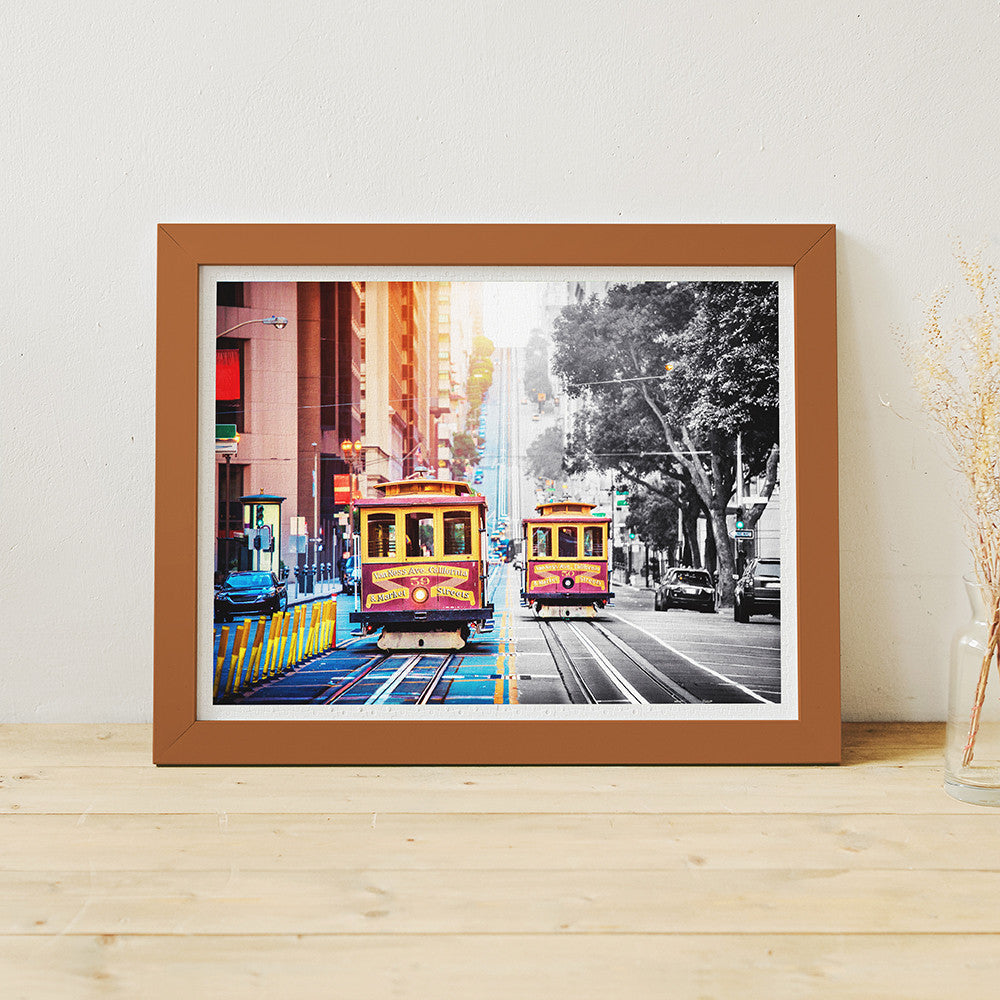 Cable Cars on California Street, San Francisco (H2044) | 1200 pcs