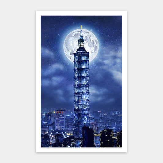 Moon Night Series - Taipei Skyline